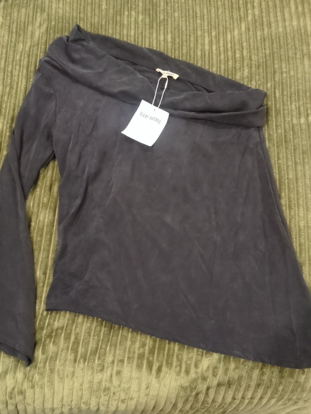 Djerf Avenue Charcoal Off-Shoulder Top